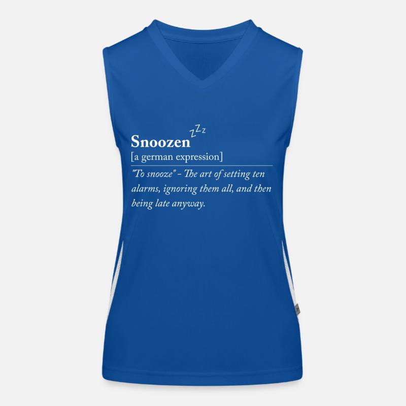 Snoozen - Funny German expression Women's Functional Contrast Tank Top