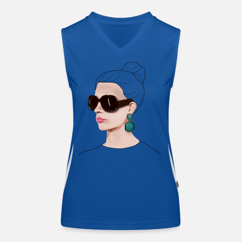 Femme cool avec un visage de poker Débardeur respirant contrasté Femme