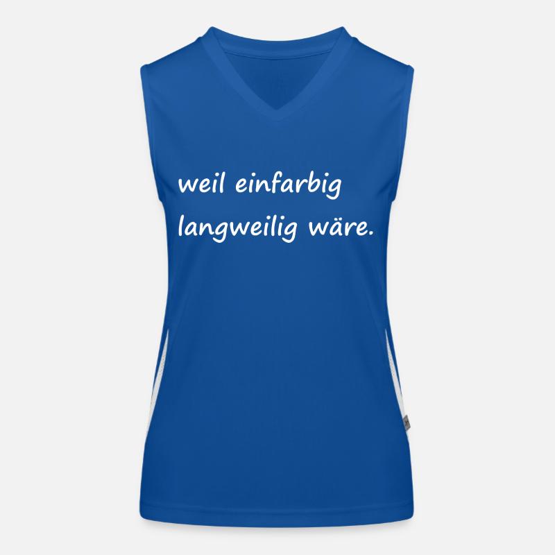weil einfarbig langweilig wäre / Basic / Lustig Funktionelles Kontrast-Tank Top für Frauen