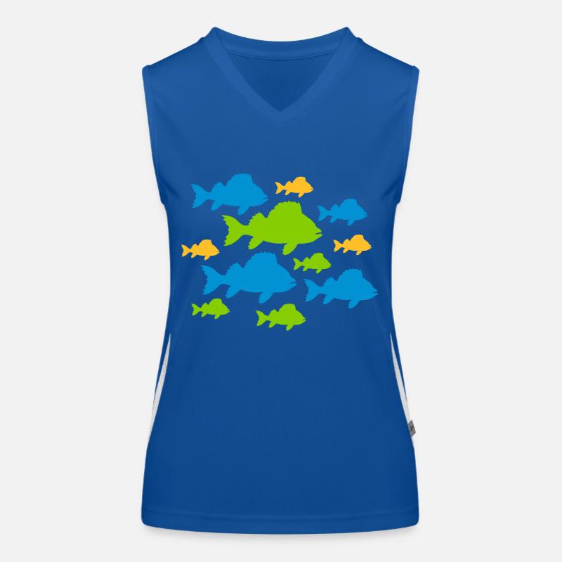 Bunte Fische Muster Funktionelles Kontrast-Tank Top für Frauen