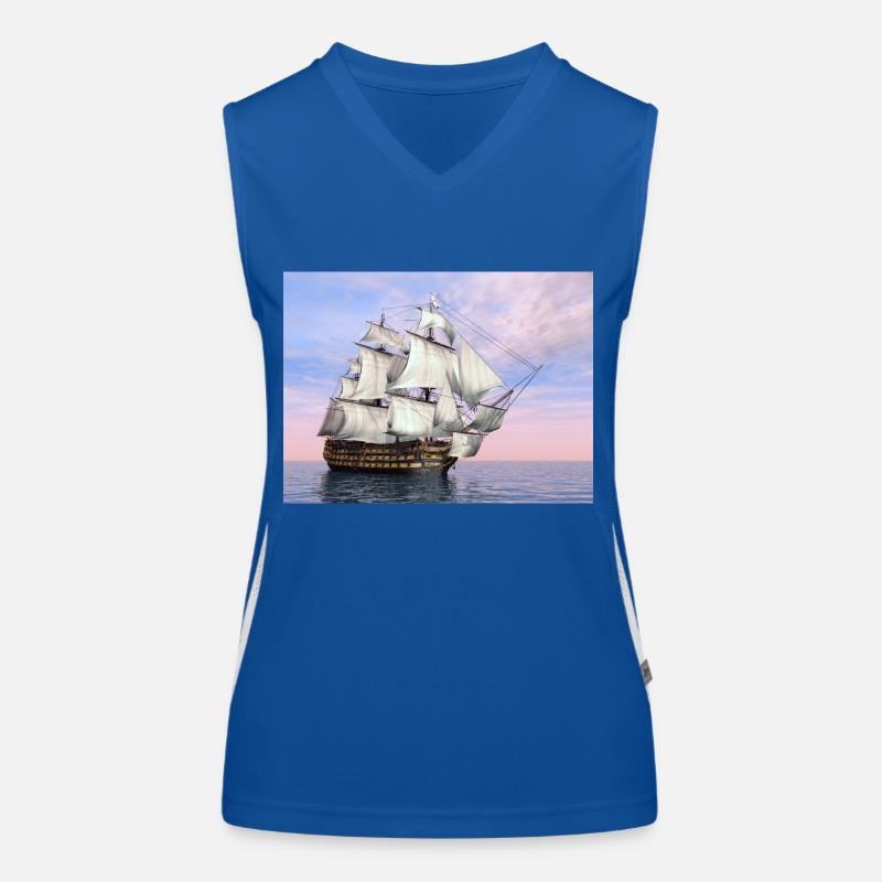 Historisches Segelschiff HMS Victory Funktionelles Kontrast-Tank Top für Frauen