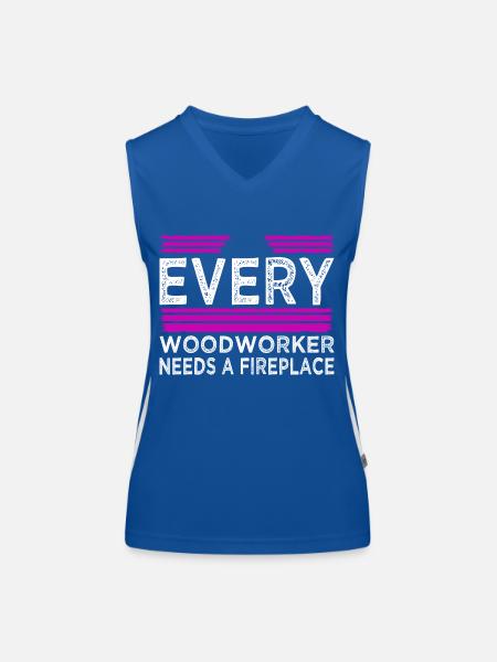 statement cool logging lumberjackwoodworking - Women's Functional Contrast Tank Top - royal/white - Front
