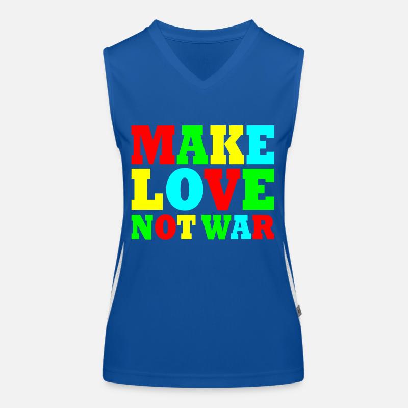 Make love not war Débardeur respirant contrasté Femme