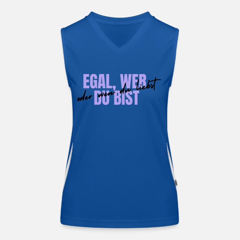 egal wer du bist design Funktionelles Kontrast-Tank Top für Frauen