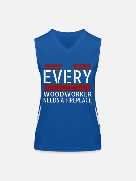 carpentry wood woodcutter apprentice - Funktionelles Kontrast-Tank Top für Frauen - Royal/Weiß - Vorne