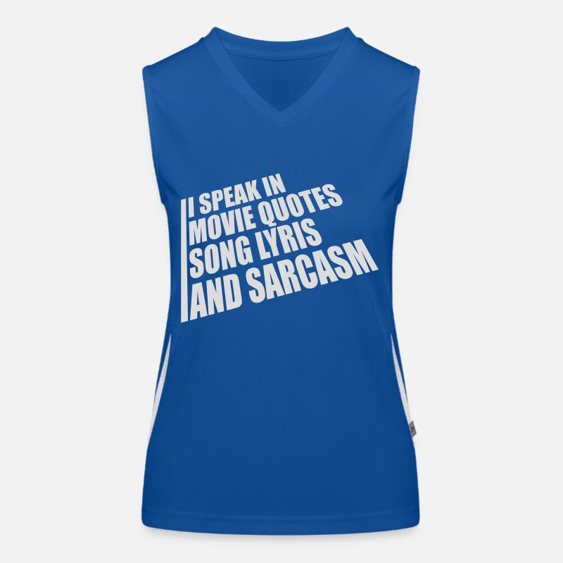 speak lyrics and sarcasm Women's Functional Contrast Tank Top