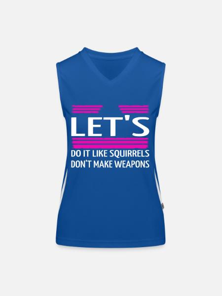 peace joke anti war green gift idea love bird - Funktionelles Kontrast-Tank Top für Frauen - Royal/Weiß - Vorne