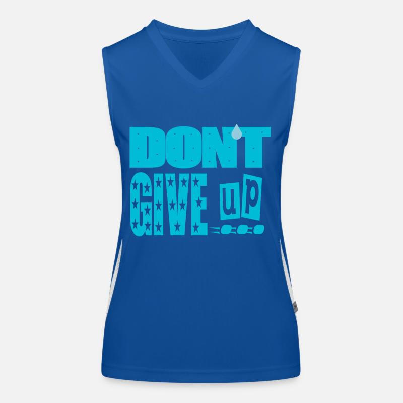 don't give up Débardeur respirant contrasté Femme