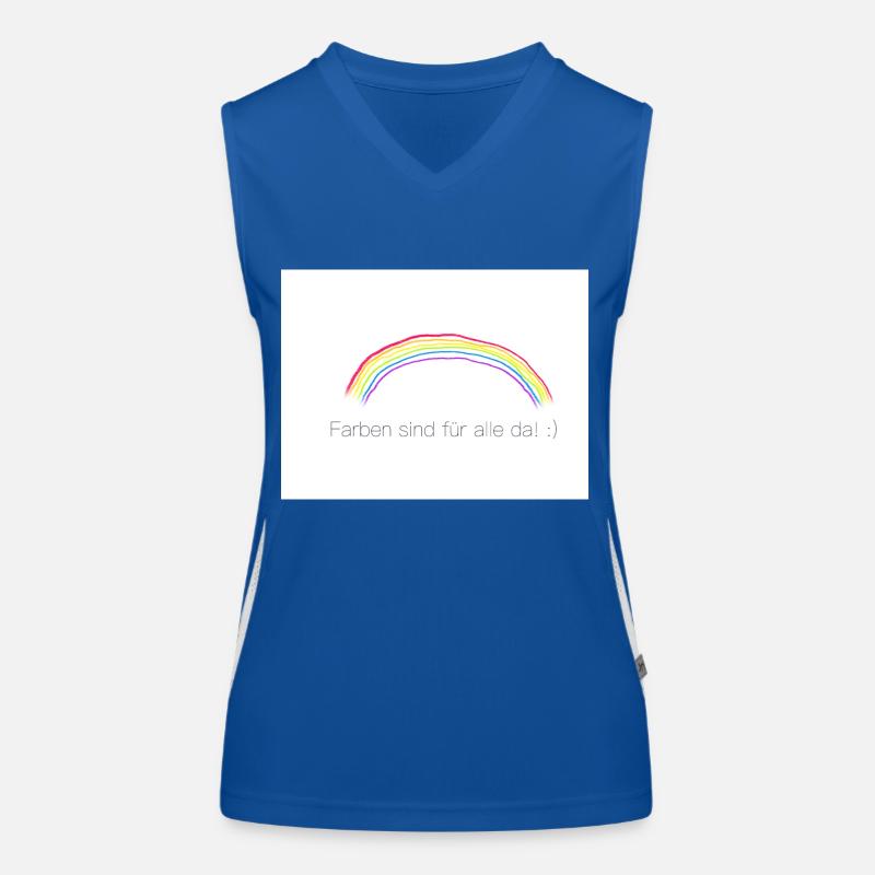 Regenbogen Funktionelles Kontrast-Tank Top für Frauen
