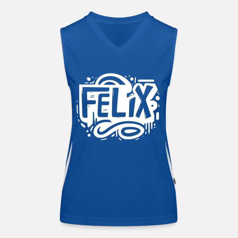 Felix Name Graffiti Funktionelles Kontrast-Tank Top für Frauen