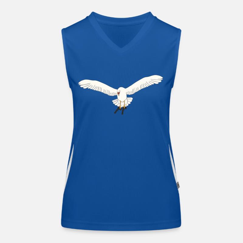 Möwe mit Pistolen Funktionelles Kontrast-Tank Top für Frauen