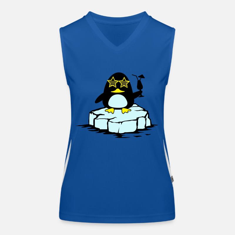 beach pinguin eisscholle Funktionelles Kontrast-Tank Top für Frauen
