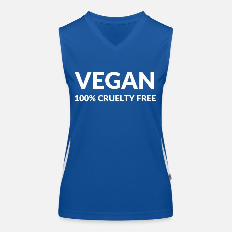 VEGAN 100 pourcent CRUELTY Free Débardeur respirant contrasté Femme