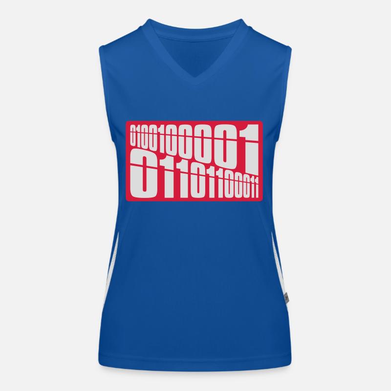 Langage de programme de code binaire Débardeur respirant contrasté Femme