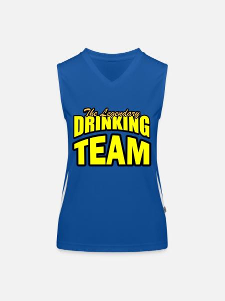Drinking Team - Women's Functional Contrast Tank Top - royal/white - Front