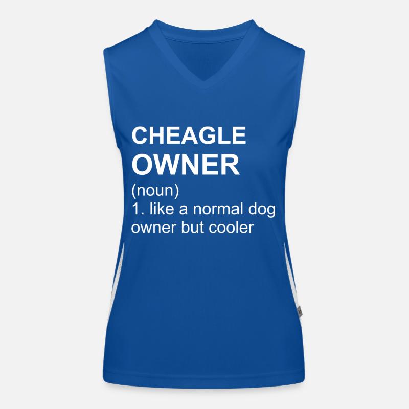 Cheagle Owner I Chihuahua Beagle Mix Funktionelles Kontrast-Tank Top für Frauen
