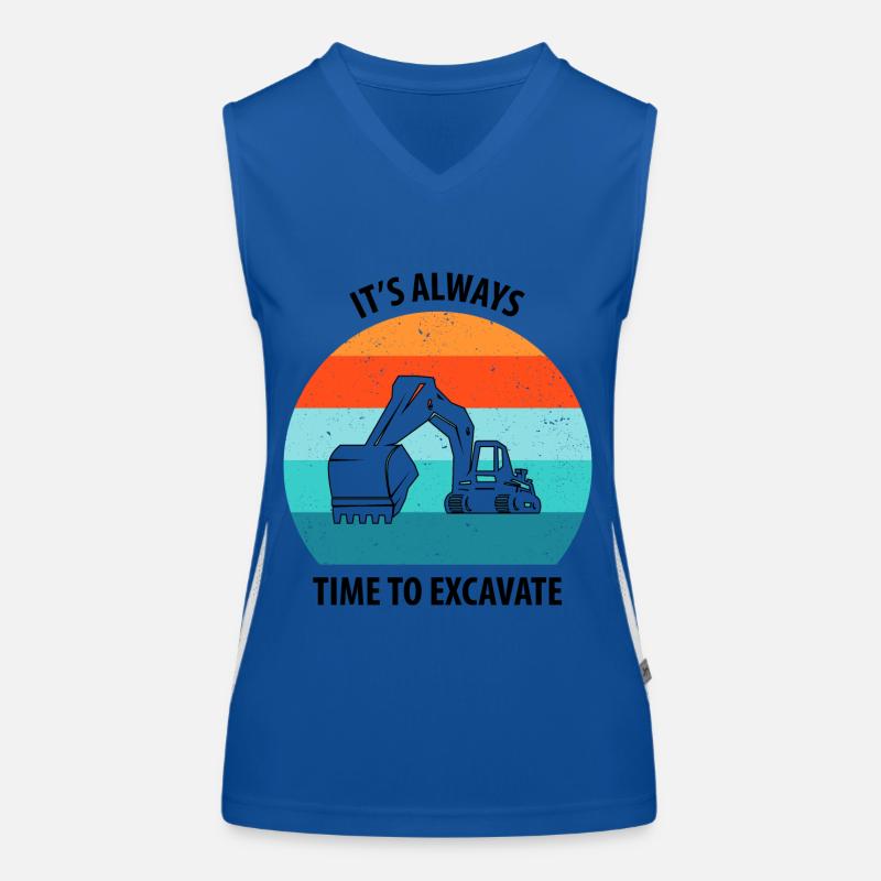 Bagger Baggerfahrer Baggerwagen Funktionelles Kontrast-Tank Top für Frauen