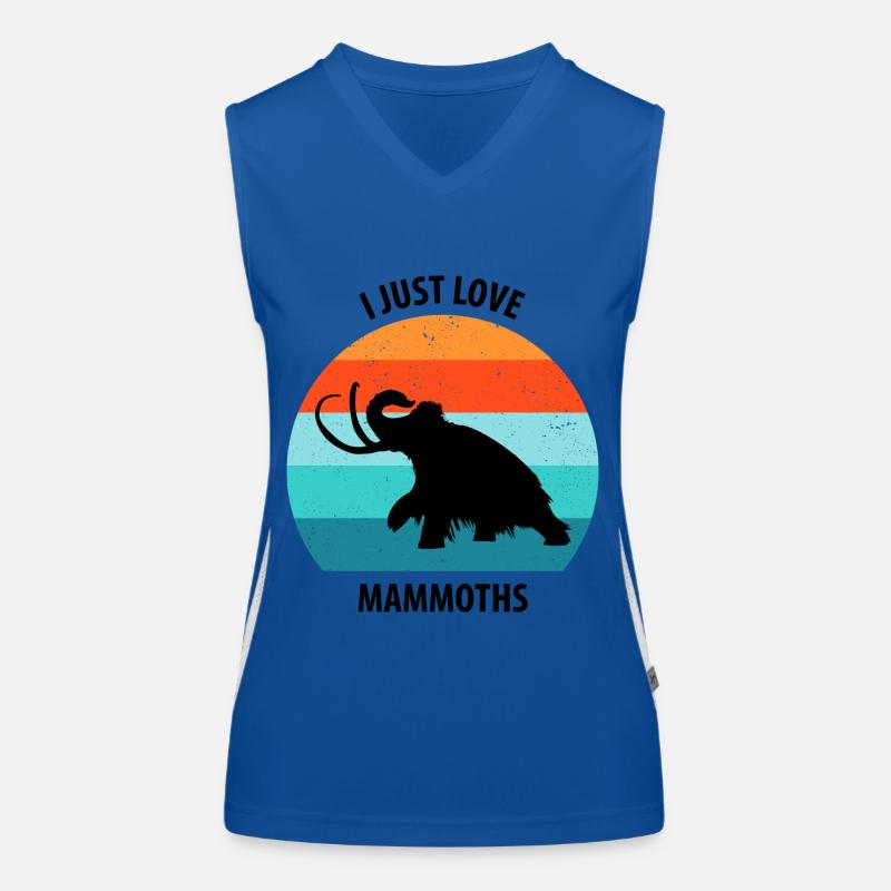 Lustiges Mammut Steinzeit Eiszeit Design Urzeit Funktionelles Kontrast-Tank Top für Frauen