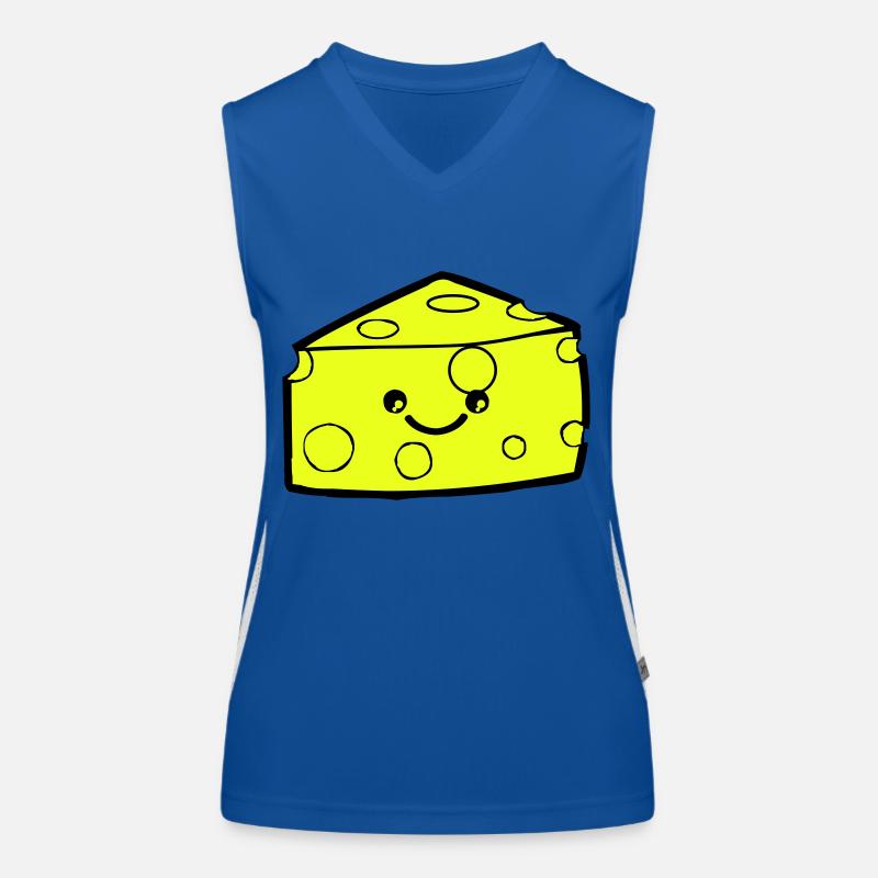 Cheese Smile Funktionelles Kontrast-Tank Top für Frauen