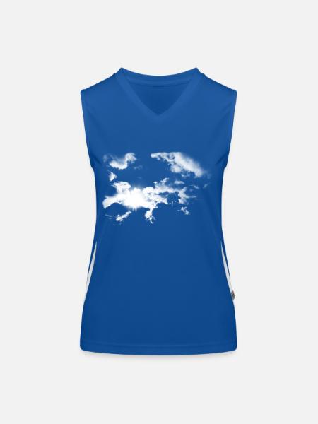 Summer Clouds - Women's Functional Contrast Tank Top - royal/white - Front
