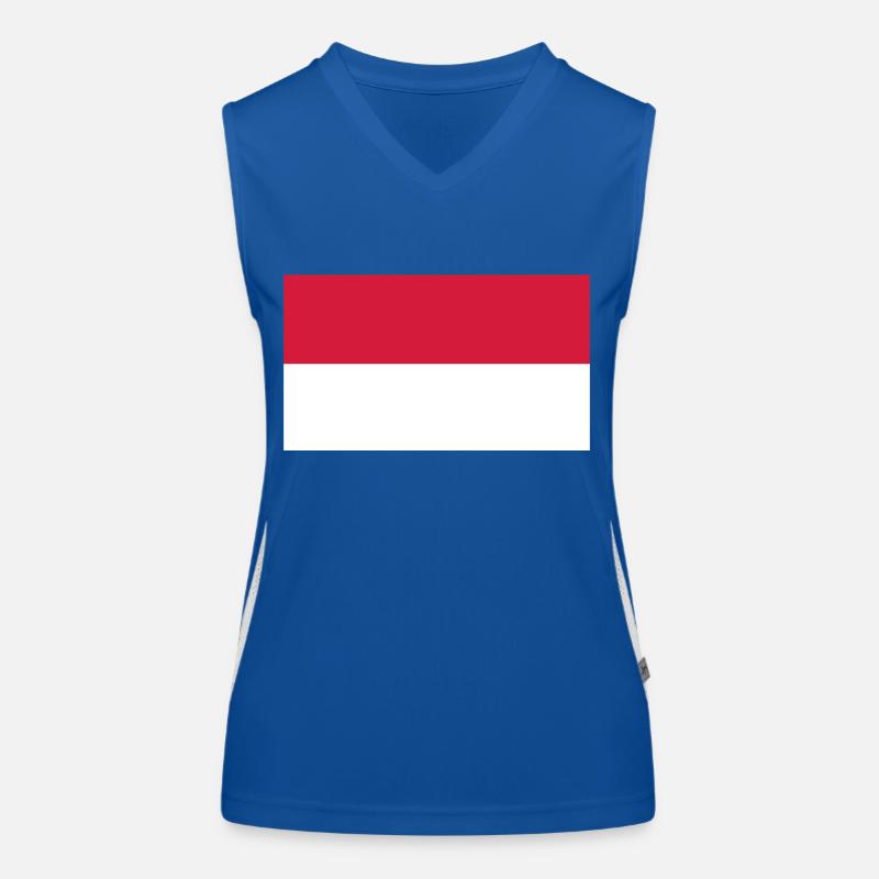 indonesia flag Débardeur respirant contrasté Femme