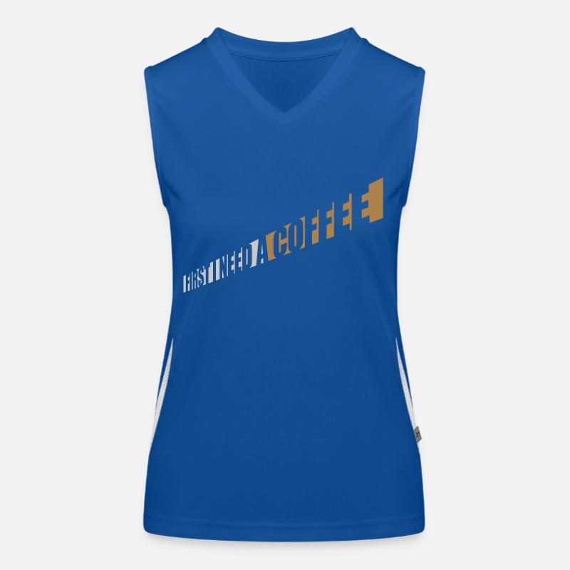 Fist I need Coffee Funktionelles Kontrast-Tank Top für Frauen