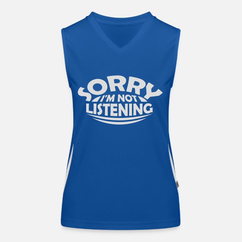 désolé de ne pas écouter Débardeur respirant contrasté Femme