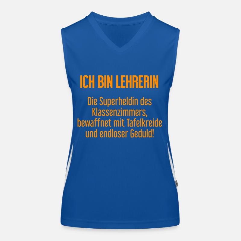 Lehrerin - Die Superheldin des Klassenzimmers! Funktionelles Kontrast-Tank Top für Frauen