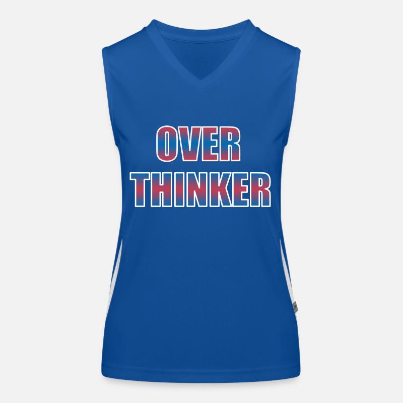Overthinker - Women's Functional Contrast Tank Top - royal/white