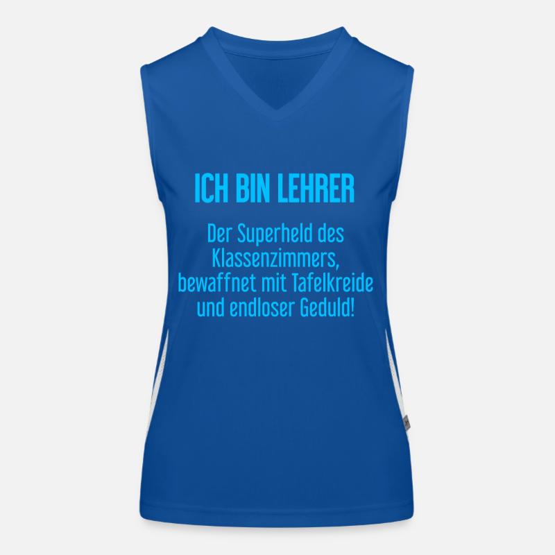 Lehrer - Der Superheld des Klassenzimmers! Funktionelles Kontrast-Tank Top für Frauen