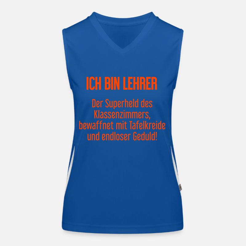 Lehrer - Der Superheld des Klassenzimmers! Funktionelles Kontrast-Tank Top für Frauen