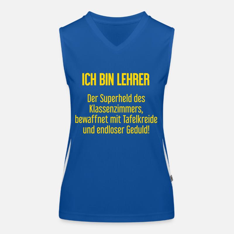 Lehrer - Der Superheld des Klassenzimmers! Funktionelles Kontrast-Tank Top für Frauen