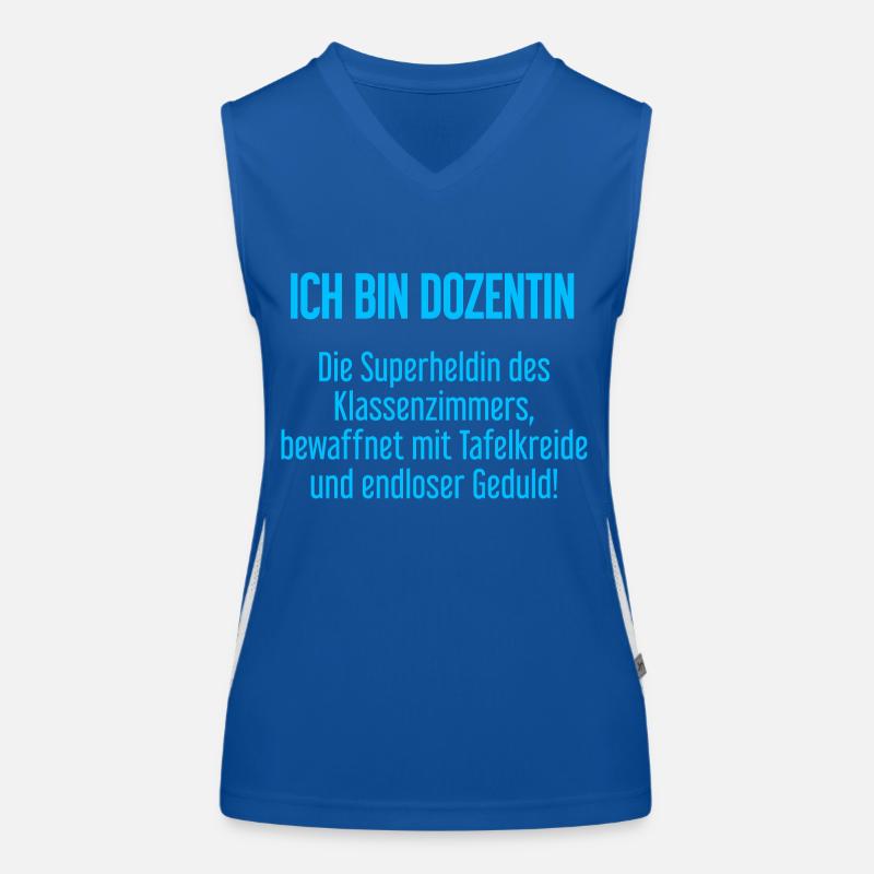 Dozentin - Die Superheldin des Klassenzimmers! Funktionelles Kontrast-Tank Top für Frauen