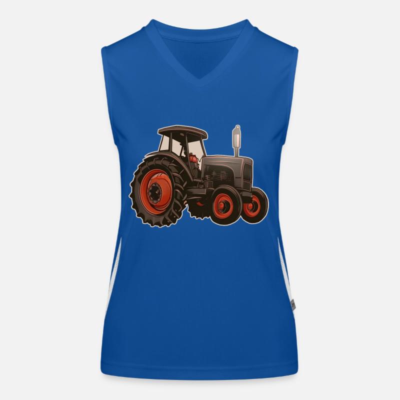 Alter Traktor Funktionelles Kontrast-Tank Top für Frauen
