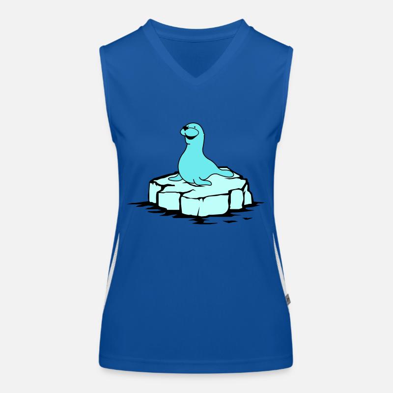 Seehund Funktionelles Kontrast-Tank Top für Frauen