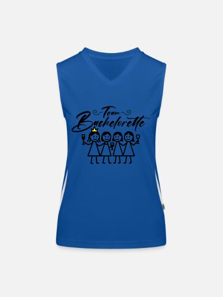 Bachelorette Team Girls - Women's Functional Contrast Tank Top - royal/white - Front