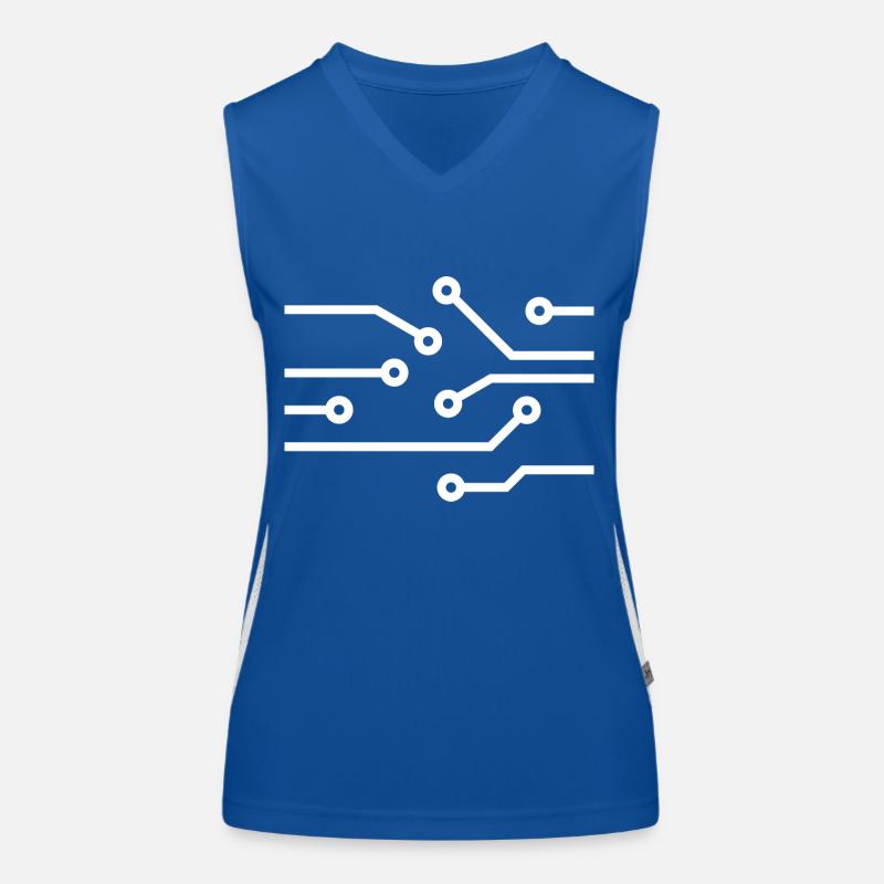 Platine Technik Computer CPU Muster Shirt Geschenk Funktionelles Kontrast-Tank Top für Frauen