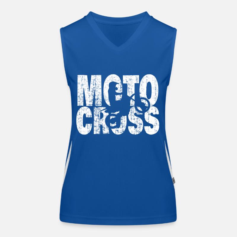 conception de motocross Débardeur respirant contrasté Femme