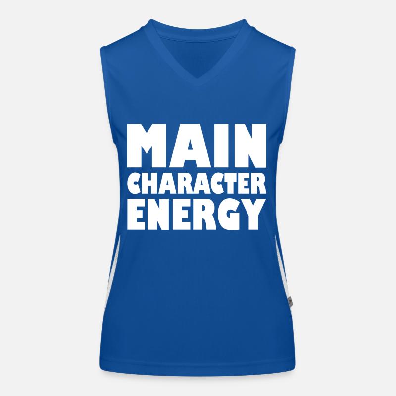Main character energy Funktionelles Kontrast-Tank Top für Frauen