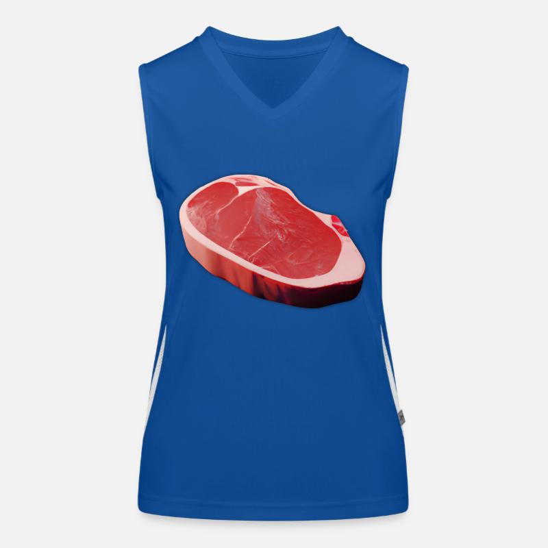 Comic Steak as 3D Art - Meat Gift Idea Women's Functional Contrast Tank Top