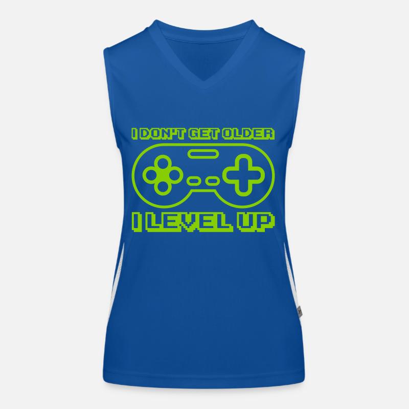 get older level up Funktionelles Kontrast-Tank Top für Frauen