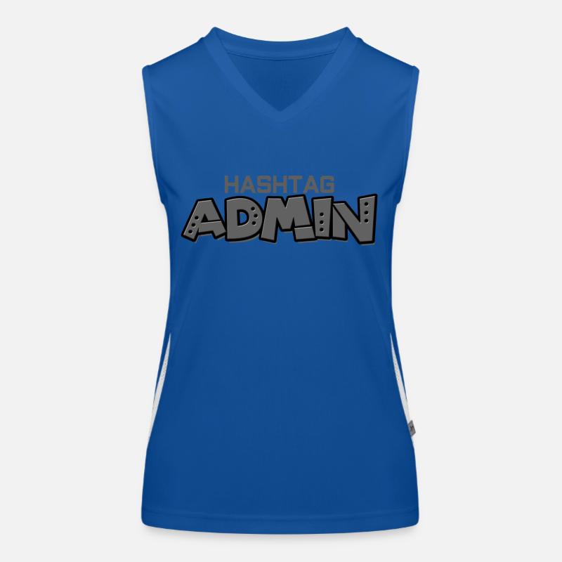 #hashtag admin administrator moderator webentwick Funktionelles Kontrast-Tank Top für Frauen