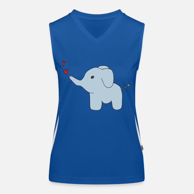 elefant sprüht herzen Funktionelles Kontrast-Tank Top für Frauen