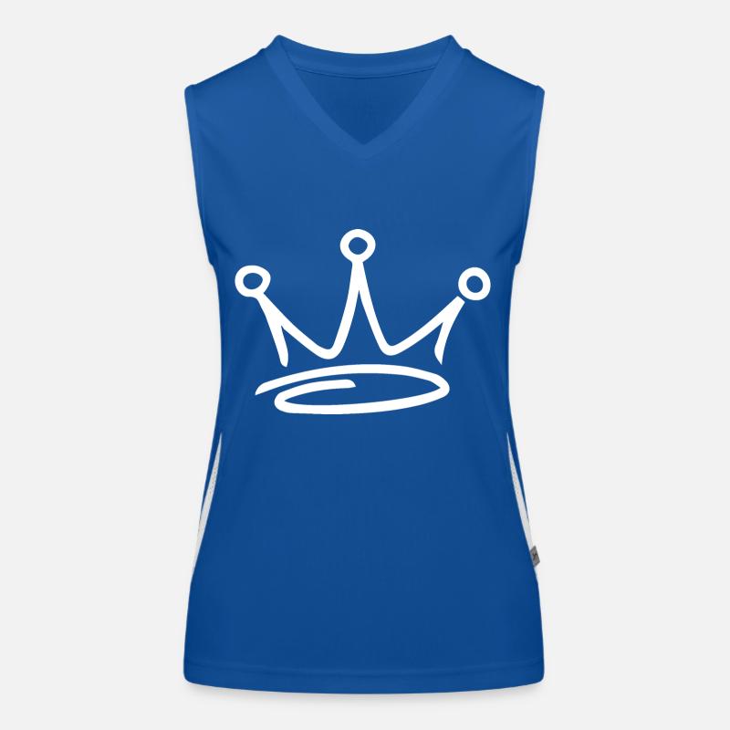 White Crown Graffiti Kollektion Funktionelles Kontrast-Tank Top für Frauen