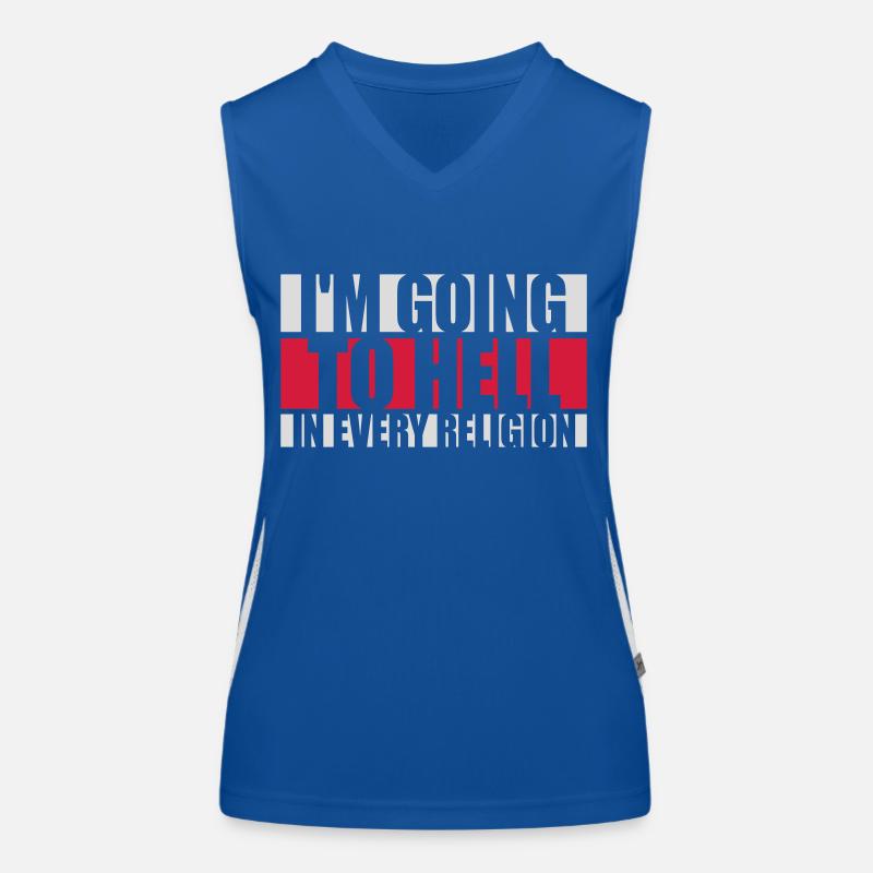 im going to hell Funktionelles Kontrast-Tank Top für Frauen