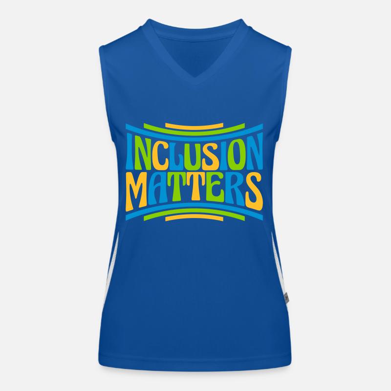inclusion matters Logo Quote Women's Functional Contrast Tank Top