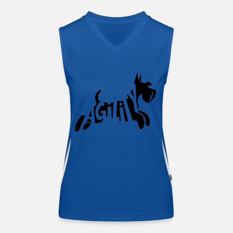 Agilité Schnauzer SVG Vecteur Couleur Sélectionnable Débardeur respirant contrasté Femme
