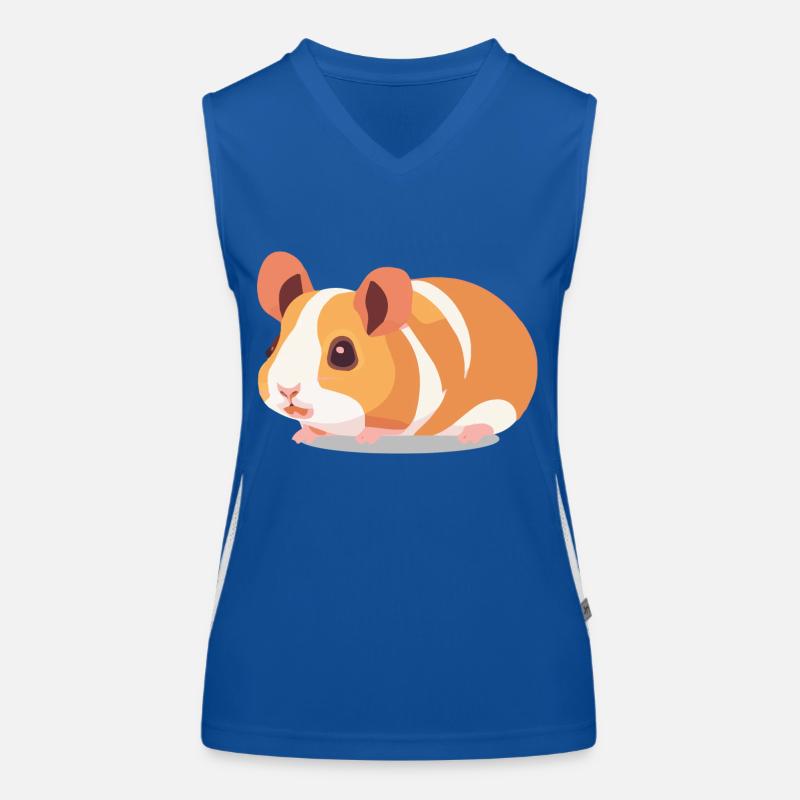 Guinea Pig Cute Brown White Women's Functional Contrast Tank Top