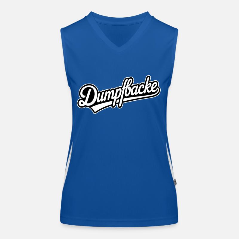 Dumpfbacke - Funny Deutsche Memes Funktionelles Kontrast-Tank Top für Frauen