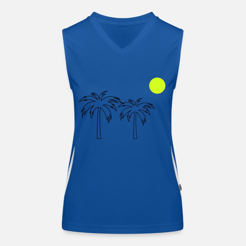 Palm trees Women's Functional Contrast Tank Top